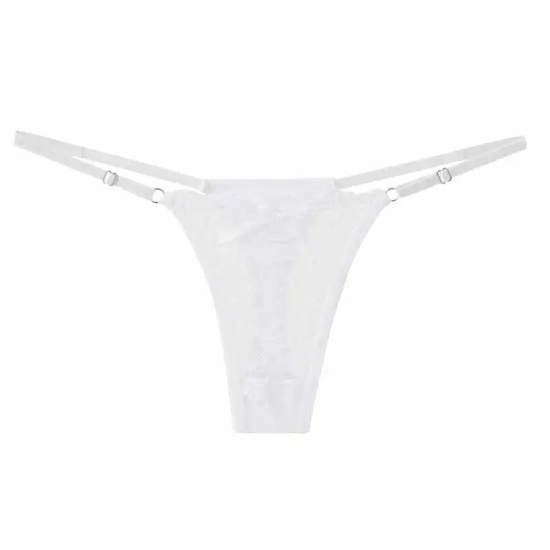 Tangas ajustables de encaje para mujer, ropa interior transpirable de tiro bajo, lencería Sexy - SYN PERU