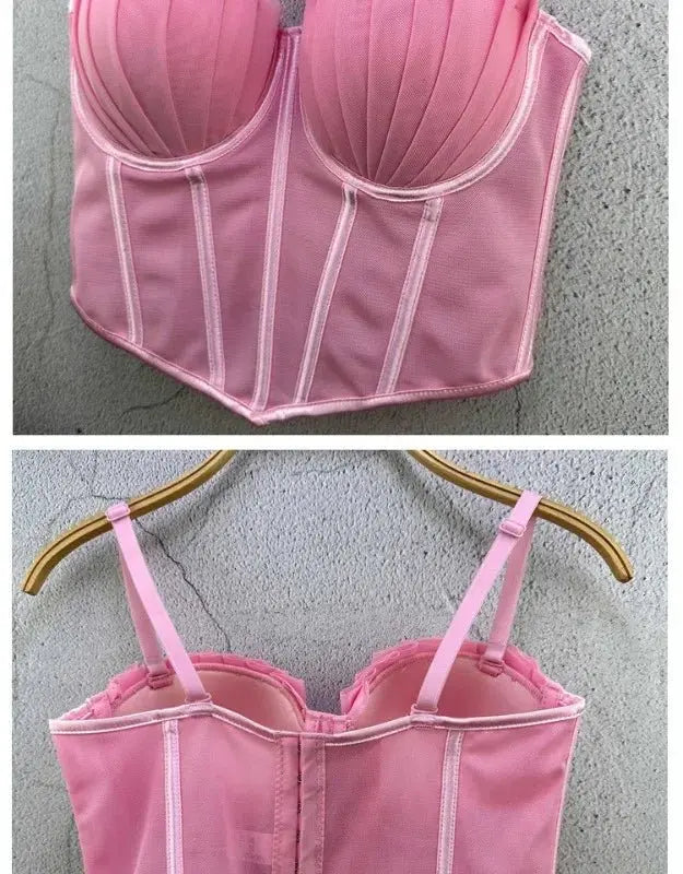 Top Y2k para mujer, ropa Sexy, camisetas, ropa de moda, corsé, ropa de calle, ropa interior para fiesta y Club, corpiño, lencería adelgazante - SYN PERU