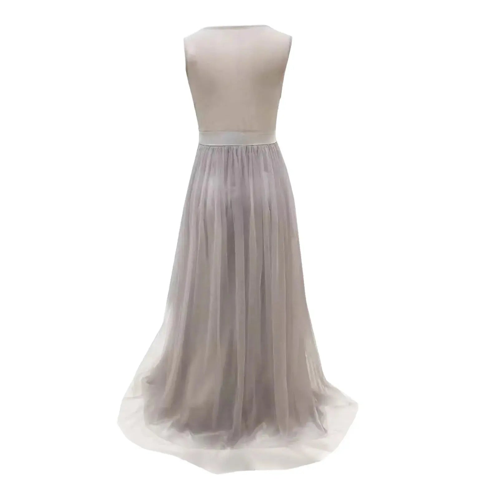 Vestidos de fiesta de noche formales para mujer, vestido de fiesta de retazos de malla con lentejuelas, largo hasta el suelo, cintura alta, vestido largo de dama de honor de boda - SYN PERU