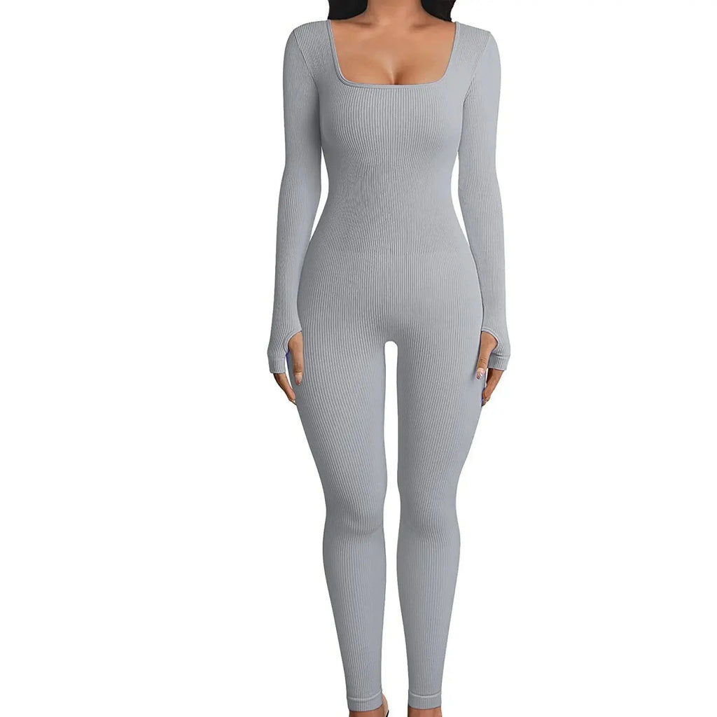Women's Seamless Long - Sleeve Yoga Jumpsuit - SYN PERU
