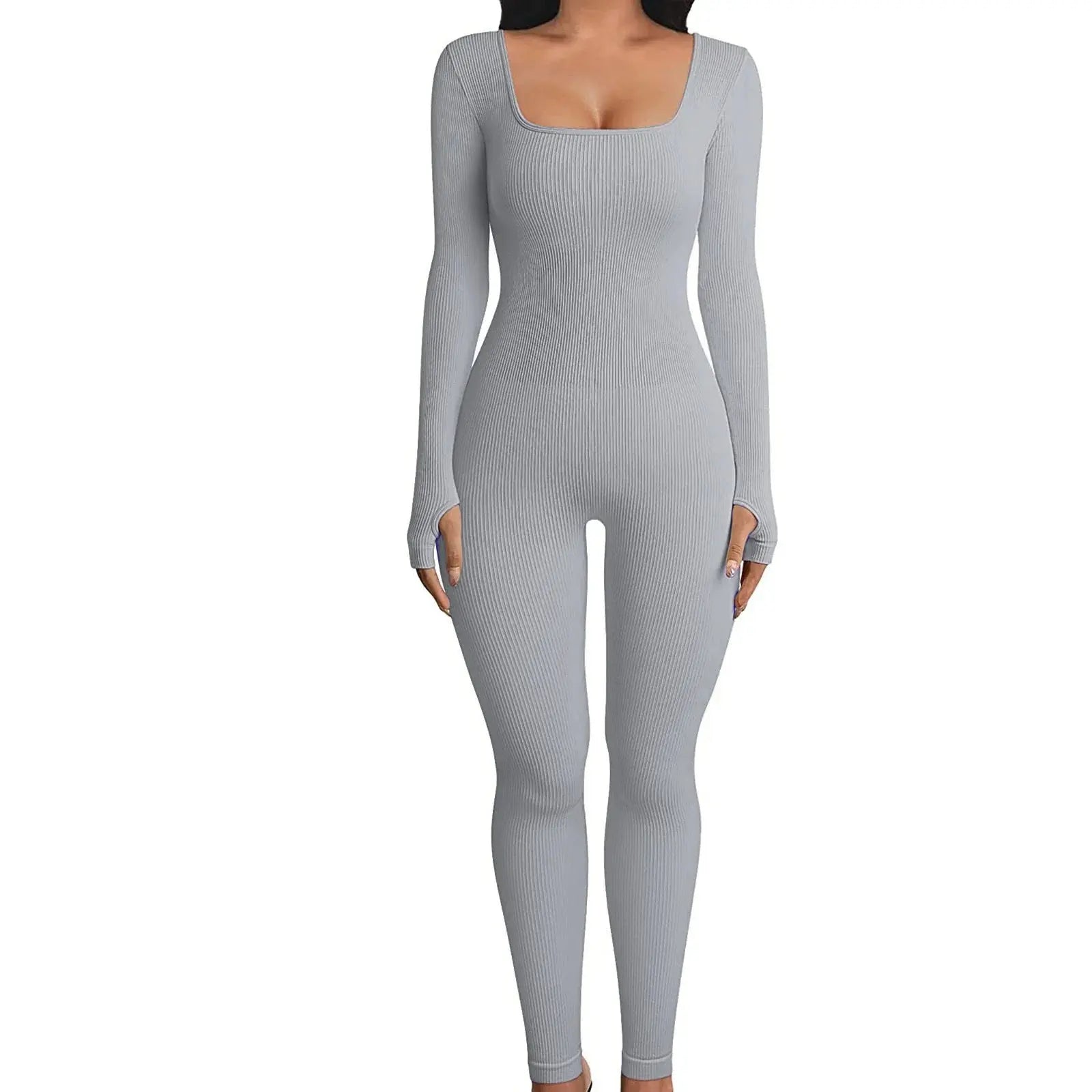 Women's Seamless Long - Sleeve Yoga Jumpsuit - SYN PERU